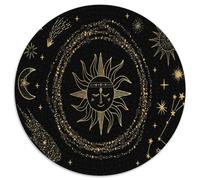 Puzzle rotondo 1000 pezzi Totem Sole-Luna-Stella, illustrazione mistica, giochi classici per adulti, 1000 pezzi (67,5 x 67,5 cm)