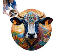 Puzzle rotondo con animali in legno - 3D - Giocattolo di assortimento per bambini piccoli, puzzle sicuro e semplice | Puzzle per animali 3D per studi a casa, asilo e gite, facile da insistere