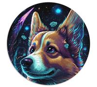 Puzzle rotondo da 1000 pezzi a forma di astronauta Corgi per adulti, gioco interattivo per famiglie, decorazione fai da te per la casa, rompicapo stimolante (67,5x67,5cm)