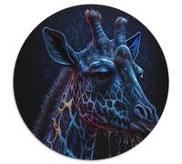 Puzzle rotondo da 1000 pezzi a forma di giraffa, per adolescenti, giochi educativi per la famiglia, decorazione per la casa, regalo (67,5x67,5cm)