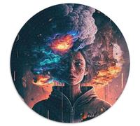 Puzzle rotondo da 1000 pezzi Ai confini del mondo per adulti, familiari e amici, sfida rompicapo (67,5x67,5cm)