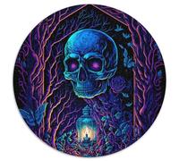 Puzzle rotondo da 1000 pezzi "Bagliore nella morte". Regalo perfetto per compleanni, feste, ideale per Natale. Dimensioni: 67,5x67,5 cm.