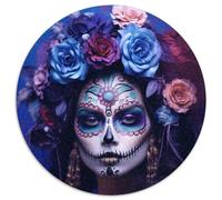 Puzzle rotondo da 1000 pezzi "Blue Skies of The Dead", per la decorazione della casa, ideale come regalo di Natale e Capodanno per adolescenti, 67,5x67,5 cm.