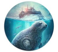 Puzzle rotondo da 1000 pezzi con creature immaginarie, ideale per la casa e l'ufficio, regalo perfetto per il compleanno (67,5x67,5cm)