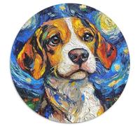 Puzzle rotondo da 1000 pezzi con gatto del Bengala e cielo notturno, perfetto per il divertimento in famiglia a Natale, Ringraziamento, compleanni e Pasqua (67,5x67,5cm)
