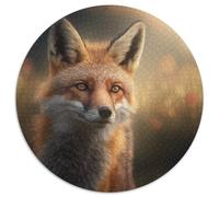 Puzzle rotondo da 1000 pezzi "Fantasy Fox" Puzzle da 1000 pezzi perfetto per il divertimento in famiglia a Natale, Ringraziamento, compleanni e Pasqua 67,5x67,5 cm