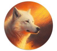 Puzzle rotondo da 1000 pezzi "Fantasy Wolf" per adulti, perfetto per decorazioni per la casa, compleanni, feste e regali, 67,5x67,5 cm.