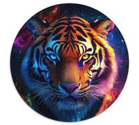 Puzzle rotondo da 1000 pezzi, Galaxy Tiger, puzzle impossibili per adulti, giocattoli, regalo educativo, intellettuale, decompressione, divertente, gioco per famiglie (67,5x67,5cm)
