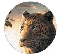 Puzzle rotondo da 1000 pezzi Il leopardo e la vespa Puzzle di carta perfetti per adolescenti e famiglie, compleanni (67,5x67,5cm)