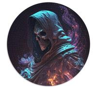 Puzzle rotondo da 1000 pezzi "La morte è fatta di polvere", per adulti, ideale come regalo di Natale e come decorazione per la casa (dimensioni 67,5x67,5 cm).