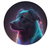 Puzzle rotondo da 1000 pezzi Labrador Retriever, puzzle difficili per adulti, rompicapo impegnativo, serata di giochi in famiglia (67,5x67,5cm)