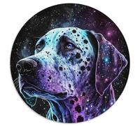 Puzzle rotondo da 1000 pezzi per adulti, dalmata, in cartone, rilassante e divertente, perfetto regalo di Natale e decorazione per la casa (67,5x67,5cm)
