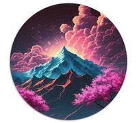 Puzzle rotondo da 1000 pezzi per adulti, motivo: fiori di ciliegio, arte giapponese, puzzle impossibili per adulti, regalo per la casa, gioco rompicapo (67,5x67,5cm)