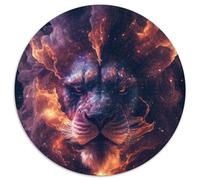 Puzzle rotondo da 1000 pezzi per adulti, motivo: Stella, Leone, Sovrano, Puzzle impossibile per adulti, regalo per la casa, gioco rompicapo (67,5x67,5cm)
