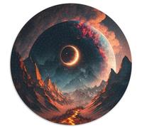 Puzzle rotondo da 1000 pezzi per adulti "Oltre l'orizzonte", in cartone, rilassante e divertente, perfetto regalo di Natale e decorazione per la casa (67,5x67,5cm)