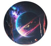 Puzzle rotondo da 1000 pezzi per adulti, tema: Spazio, Valle di Saturno, in cartone, rilassante e divertente, perfetto regalo di Natale e decorazione per la casa (67,5x67,5cm)