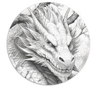 Puzzle rotondo da 1000 pezzi raffigurante un drago giapponese, motivo: ciliegia, per adulti, gioco interattivo per famiglie, decorazione fai da te per la casa, stimolante rompicapo (67,5x67,5cm)