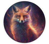 Puzzle rotondo Fantasy Fox da 1000 pezzi, 1000 pezzi per adulti, perfetto per decorazioni per la casa, compleanni, feste e regali, 67,5x67,5 cm.