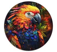 Puzzle rotondo in cartone Art Parrot da 1000 pezzi per adulti, Halloween, Pasqua e Capodanno 67,5x67,5 cm