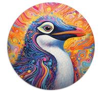 Puzzle rotondo in cartone colorato Phoenix da 1000 pezzi per adulti, design intricato per adolescenti, decorazioni fai da te e divertimento che stimola la mente 67,5x67,5 cm