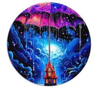 Puzzle rotondo in cartone con ombrello colorato, 1000 pezzi, sfida per la mente, regalo perfetto per adolescenti e arredamento per la casa 67,5x67,5 cm