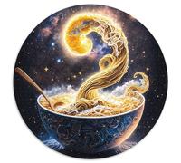 Puzzle rotondo in cartone con paesaggio dell'universo galattico, 1000 pezzi, sfida per la mente, regalo perfetto per adolescenti e arredamento per la casa 67,5x67,5 cm