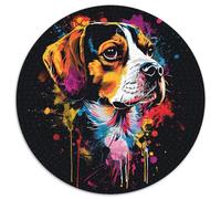 Puzzle rotondo in cartone da 1000 pezzi raffigurante Cocker Spaniel, per adolescenti e famiglie, perfetto come decorazione fai da te e come sfida per stimolare la mente (dimensioni 67,5x67,5 cm)