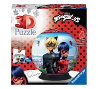 Puzzle rotondo Miraculous 3D - Marinette e Adrien - 72 pezzi - Nouvo