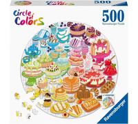 Puzzle rotondo ravensburger cerchio di colori: dolci colorati 500 pezz