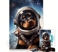 Puzzle Rottweiler nello spazio per ragazzi, 1000 pezzi, gioco intelligente antistress, bordi affilati, regalo di compleanno (38x26cm)