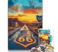 Puzzle Route 66 da 1000 pezzi per adulti, regalo, giocattolo educativo intellettuale decomprimente, fantastici regali e giocattoli (50x75cm)