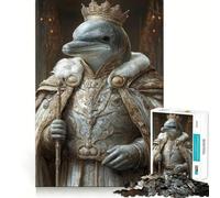 Puzzle Royal Dolphin, difficile, per adulti, 1000 pezzi, gioco di logica fine, divertente e rilassante, bordi precisi, regalo pensato (38x52cm)
