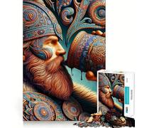 Puzzle Royal Fractals Viking Kin da 1000 pezzi per ragazzi, gioco intelligente di gruppo, immagine da assemblare, decorazione da parete (38x26cm)