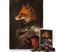 Puzzle Royal Knight Fox da 1000 pezzi per adolescenti, gioco di logica puro, rilassante, con taglio netto e raffinato (50x75cm)