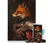 Puzzle Royal Knight Fox da 1000 pezzi per adolescenti, gioco di logica puro, rilassante, con taglio netto e raffinato (50x75cm)