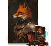 Puzzle Royal Knight Fox per adulti, 1000 pezzi, gioco di abilità mentale, hobby tranquillo, design, assemblaggio, regalo per le vacanze (38x26cm)
