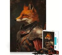 Puzzle Royal Knight Fox per ragazzi, 1000 pezzi, gioco per allenare la mente, rilassante, artistico, da assemblare, (38x52cm)