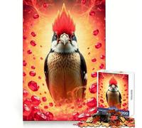 Puzzle Ruby Woodpecker Stonimal da 1000 pezzi per ragazzi, gioco di logica, divertimento in famiglia, bordi trasparenti, calda sorpresa (38x52cm)
