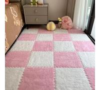 Puzzle Rug Carpet - Interlocking Floor Mat, Square Interlocking Carpet, Interlockings Plush Foam Carpets Squares | Cutable Design Puzzle Rug Carpets for Bedroom Nursery Kids Room Playroom