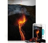 Puzzle "Ruggito Vulcanico" per adulti,1000 pezzi,gioco di memoria e allenamento per la mente,taglio preciso,finitura di alta qualità,un modo coinvolgente per trascorrere il tempo libero (50x75cm)