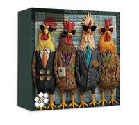 Puzzle Runway Roosters 1000 pezzi per adulti, puzzle artistico con gallo alla moda, puzzle con animali difficili e impegnativi, appassionati di puzzle e gli amanti dell'arte (1PC)