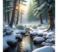 Puzzle Ruscelli Boschi, puzzle 70 pezzi per Adulti e Ragazzi 18x18inch, Intrattenimento Creativo, Sfide Divertenti, Bellissimi Regali per Gli Amanti dei Puzzles, puzzles Decorazione per Casa