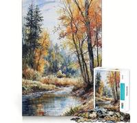Puzzle "Ruscello autunnale sussurrante" per adulti,1000 pezzi,gioco stimolante per la mente,dimensioni uniformi,pezzi precisi,ideale da portare in viaggio,gioco per allenare la mente,regalo (50x75cm)