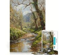 Puzzle "Ruscello nel bosco" da 1000 pezzi esercizio mentale divertente,incastro perfetto,pezzi precisi,un modo coinvolgente per trascorrere il tempo libero (38x52cm)