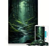 Puzzle "Ruscello nel bosco" da 1000 pezzi per ragazzi, gioco di logica semplice, svago, taglio perfetto, regalo di compleanno 50x75cm
