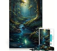 Puzzle "Ruscello nel bosco" per adolescenti, 1000 pezzi, gioco di logica e antistress, taglio preciso, regalo di Babbo Natale 50x75cm