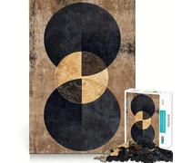 Puzzle rustico a cerchi da 1000 pezzi per adulti, gioco intellettuale rilassante e divertente, taglio preciso, regalo di Natale (38x52cm)