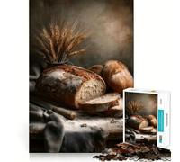 Puzzle rustico con natura morta di pane per ragazzi, 1000 pezzi, stimola la memoria, rilassante e divertente, taglio di alta qualità, regalo elegante (50x75cm)