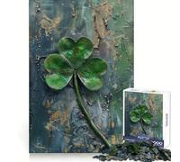 Puzzle rustico irlandese con trifoglio, 1000 pezzi, per ragazzi, gioco di logica e abilità, rilassante e divertente, taglio preciso, (38x52cm)
