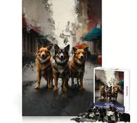 Puzzle "Saggezza su quattro zampe" da 1000 pezzi per adolescenti, stimolante per la mente, passatempo rilassante, facile da assemblare, regalo di Natale ideale (50x75cm)